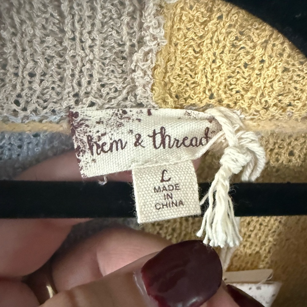 Hem & Thread Colorblock Cardigan Sweater - Picture 6 of 10